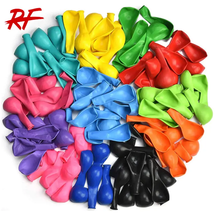 12 Inches Assorted bright colors made with strong multicolored latex rubber parti Balloons