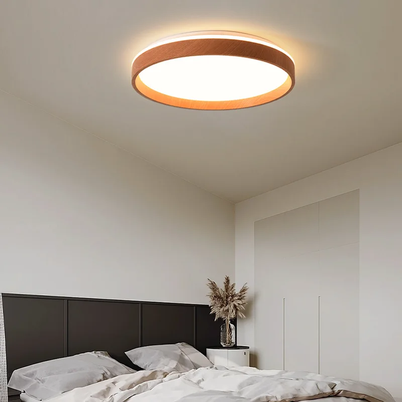 New!ultra thin 5cm living modern led ceiling wood light fixtures for bedroom
