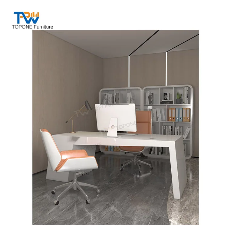 Luxury white Office Desk set schreibtisch office table executive Office furniture commercial furniture escritorios de oficina