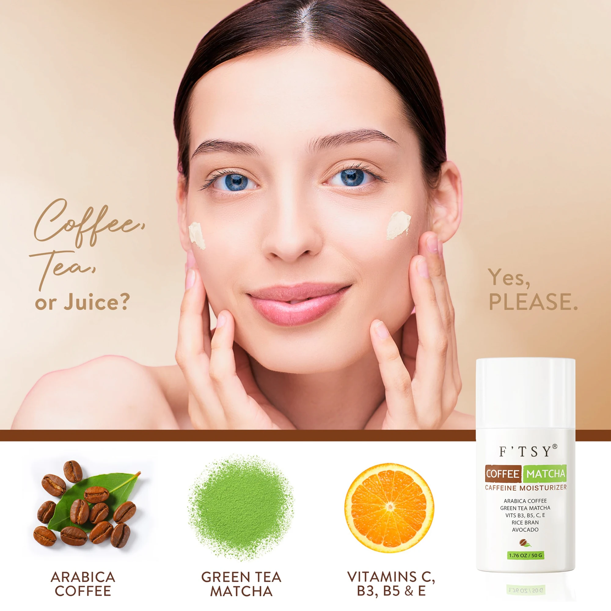 Organic Matcha Face Cream Moisturizer Skincare Green Tea Facial Cream For Women And Girls Face care