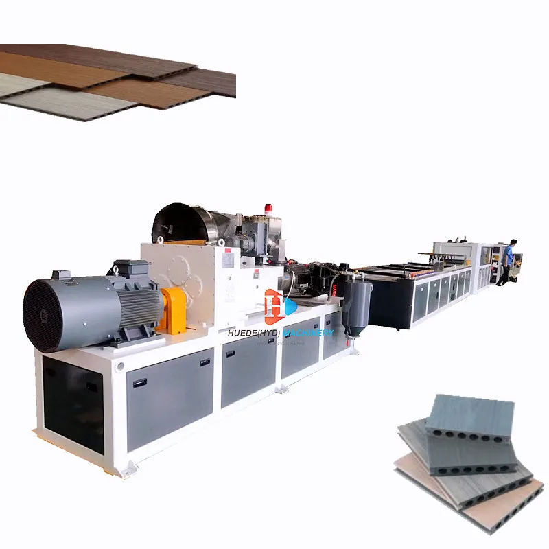 PP PE PVC WPC Wood Floor Making Machine WPC Plastic Board Production Line