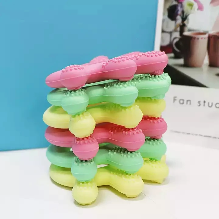 Easy Hold Hands Shape Silicone Baby Teethers Intelligence Cute Teething Toys Finger Pattern Soothing Teether for Infant Toy