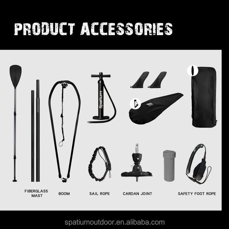 Spatium Professional Factory OEM Inflatable SUP Wind Sail Windsurfing Boards Customized size for sale