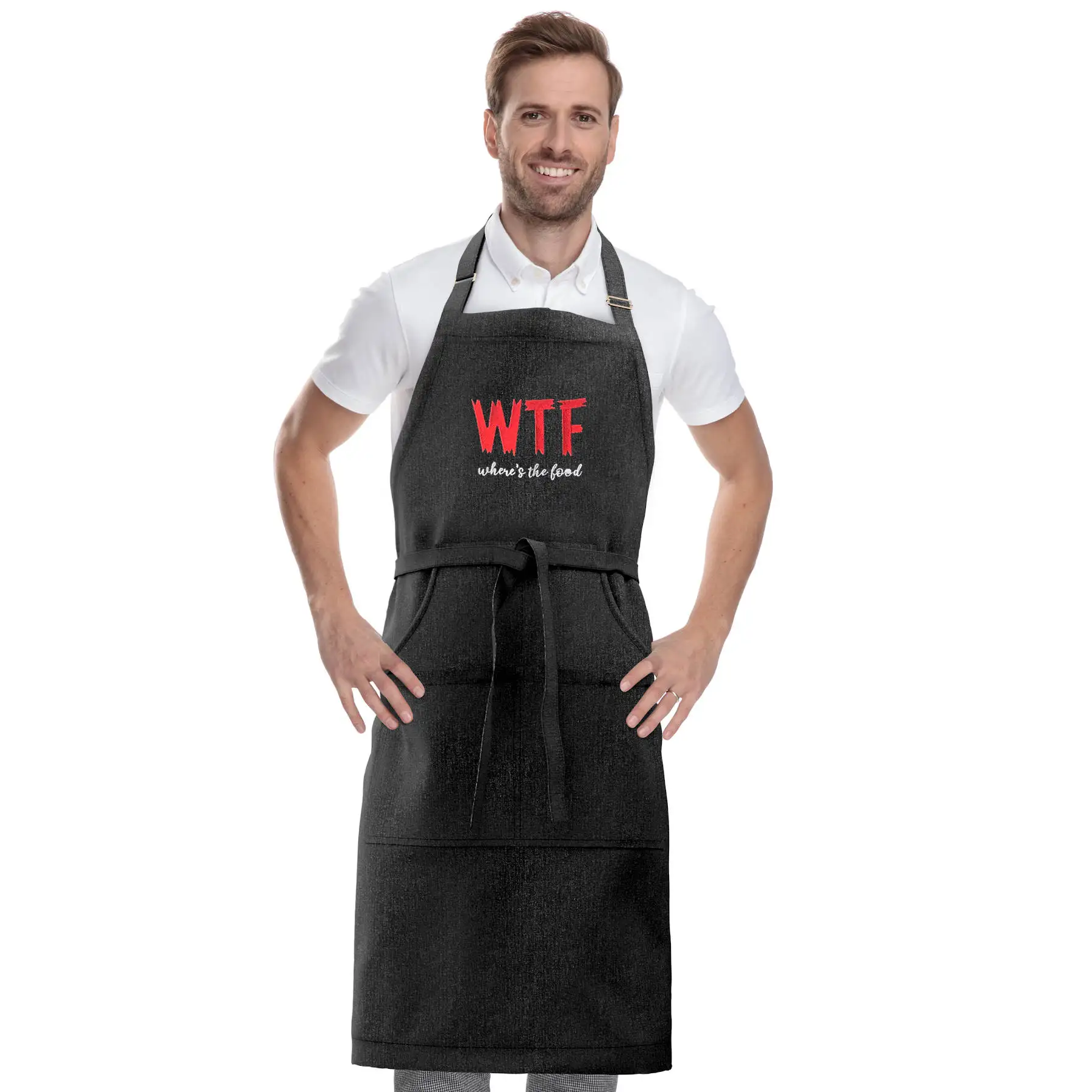 Китайский поставщик, хлопковый длинный фартук, Кухонный Фартук для женщин на заказ