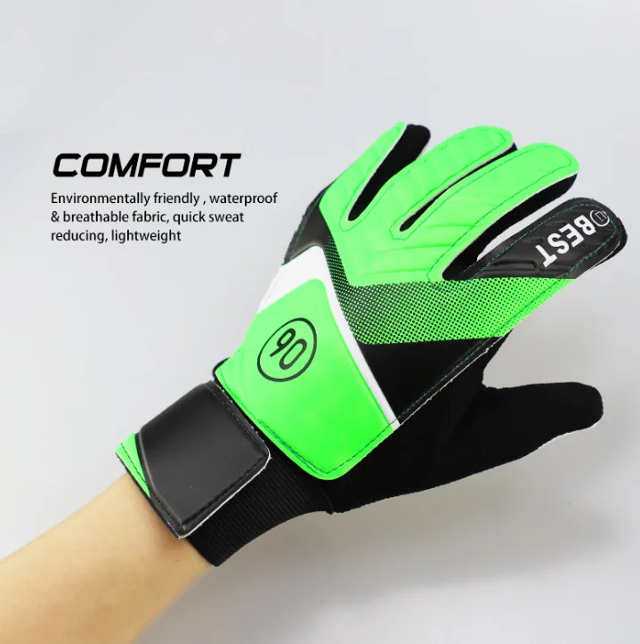 Custom Logo Professional Football Gloves with Finger Guard Latex Soccer