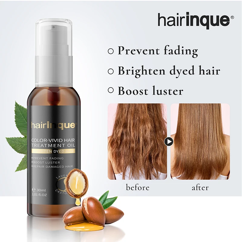 Private Label Black Seed Castor Oil Color-Protection Hair Serum Treatment Hair Oil For Color Treated Hair