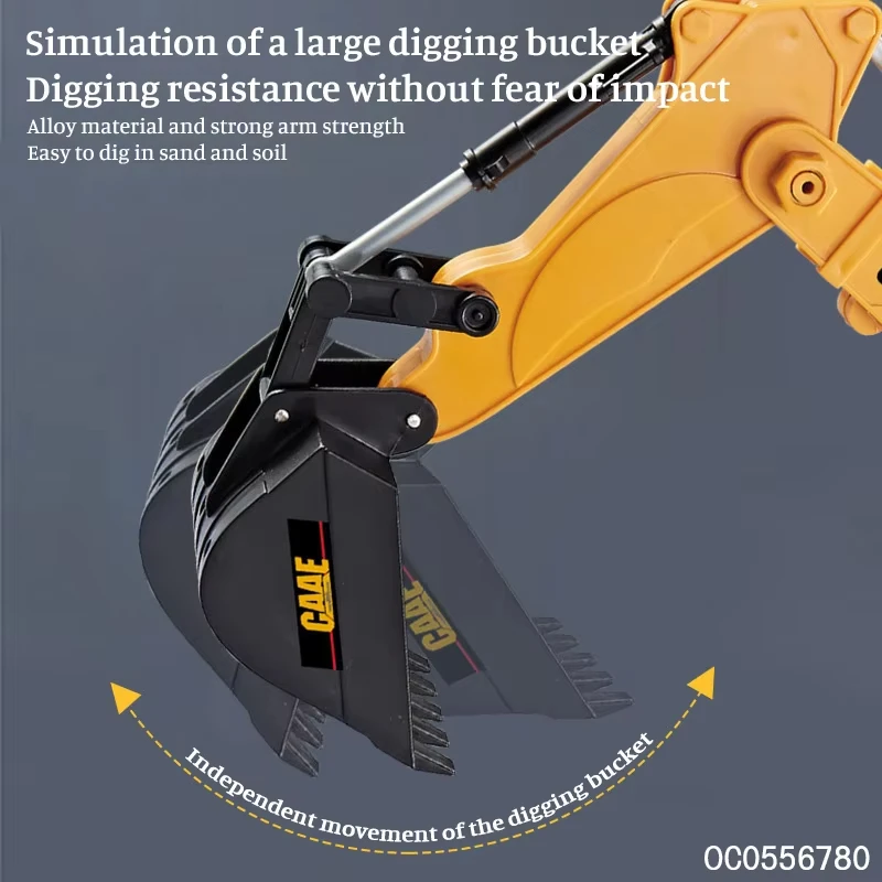 1/24 Scale 2.4g Remote Control Excavator Toy Watch Gesture Hand Control Rc Dump Truck Engineering Vehicles Manual Rc Excavator