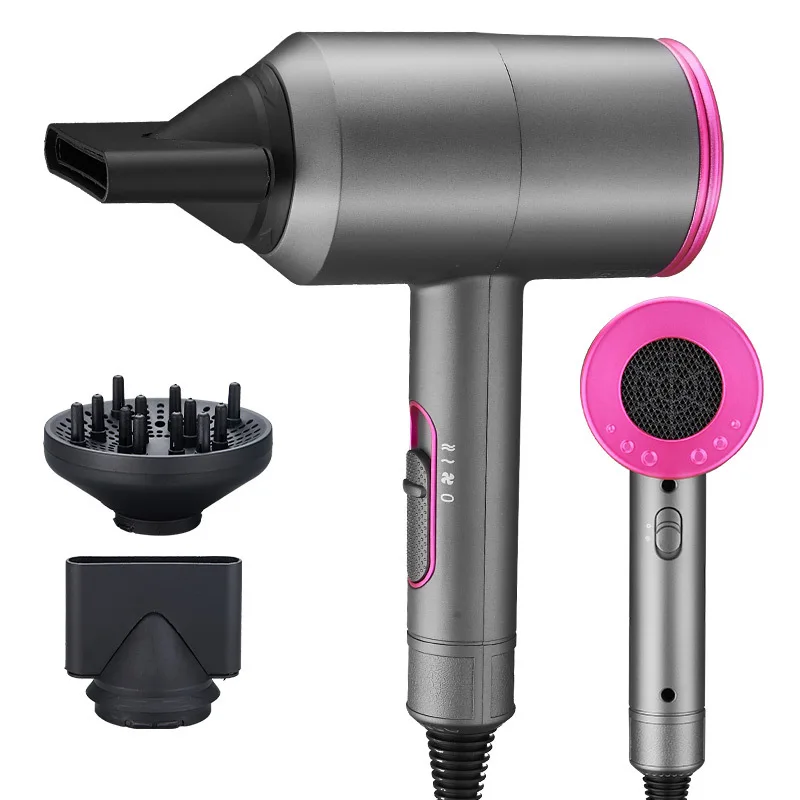 Hairdryer Mini Portable Wall Mounted Stand Reverse One Step Professional Salon Blow Negative Ion Hair Dryer Black Plastic Ionic