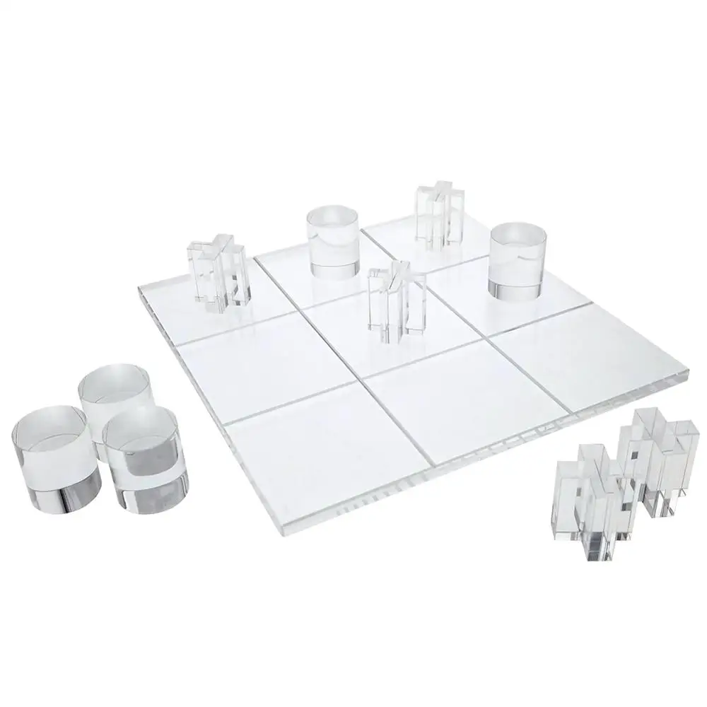 Набор акриловых 3D-игр XO кристально чистый для игры Tic Tac Toe блочные нуалки и