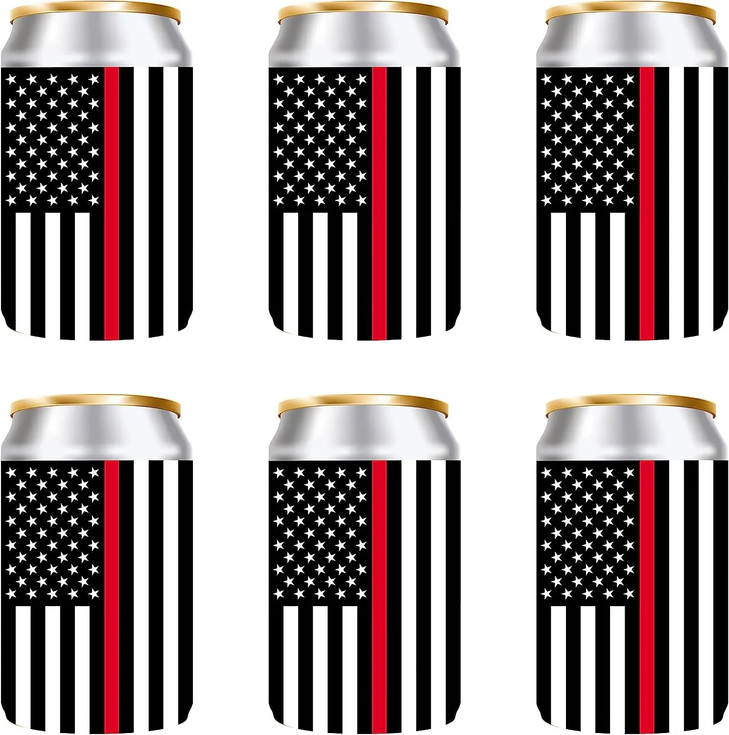 Foldable Soft Can Cooler Cup Sleeve With Bottom 3mm Neoprene Collapsible Beer Bottle Holder for Birthdays Wedding Drink Cooler