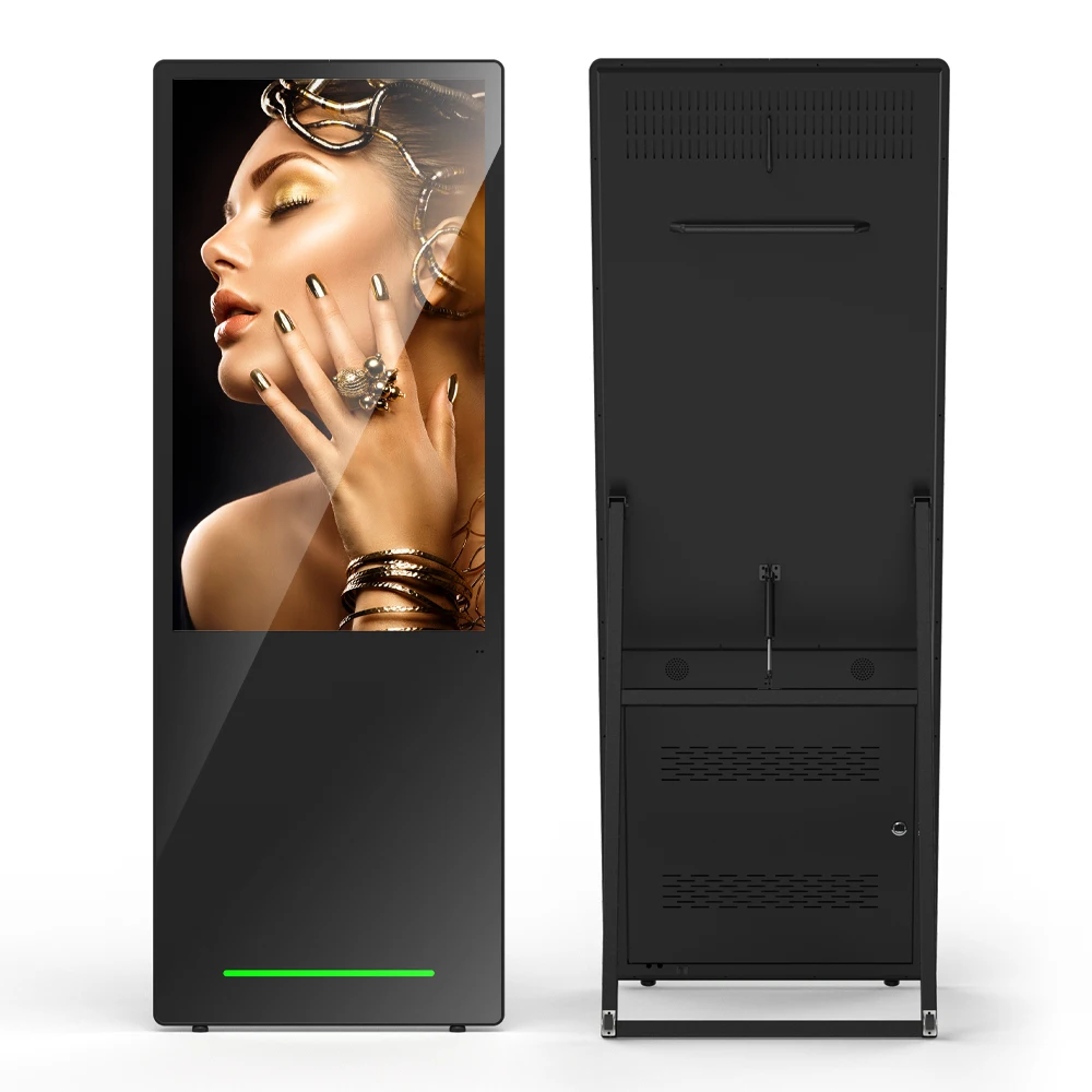 43 inch  Indoor Floor Standing Vertical Ultra Thin Movable Portable Android Digital Signage LCD advertising machine