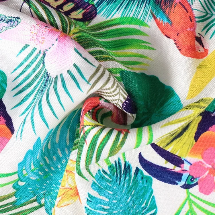 Factory price Ready goods Manufacturer digital printing rayon fabric 100% viscose fabric for dress