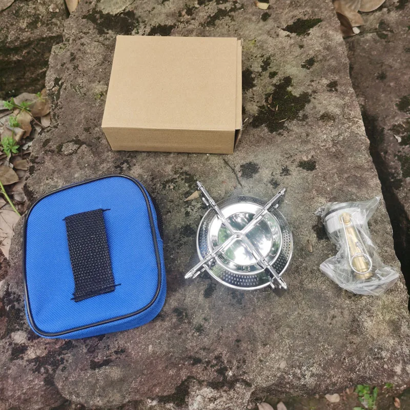 IRONDONKEY Folding Mini Burner Gas Stove Integrated Plate Stove Outdoor Camping for Mountaineering and Travel