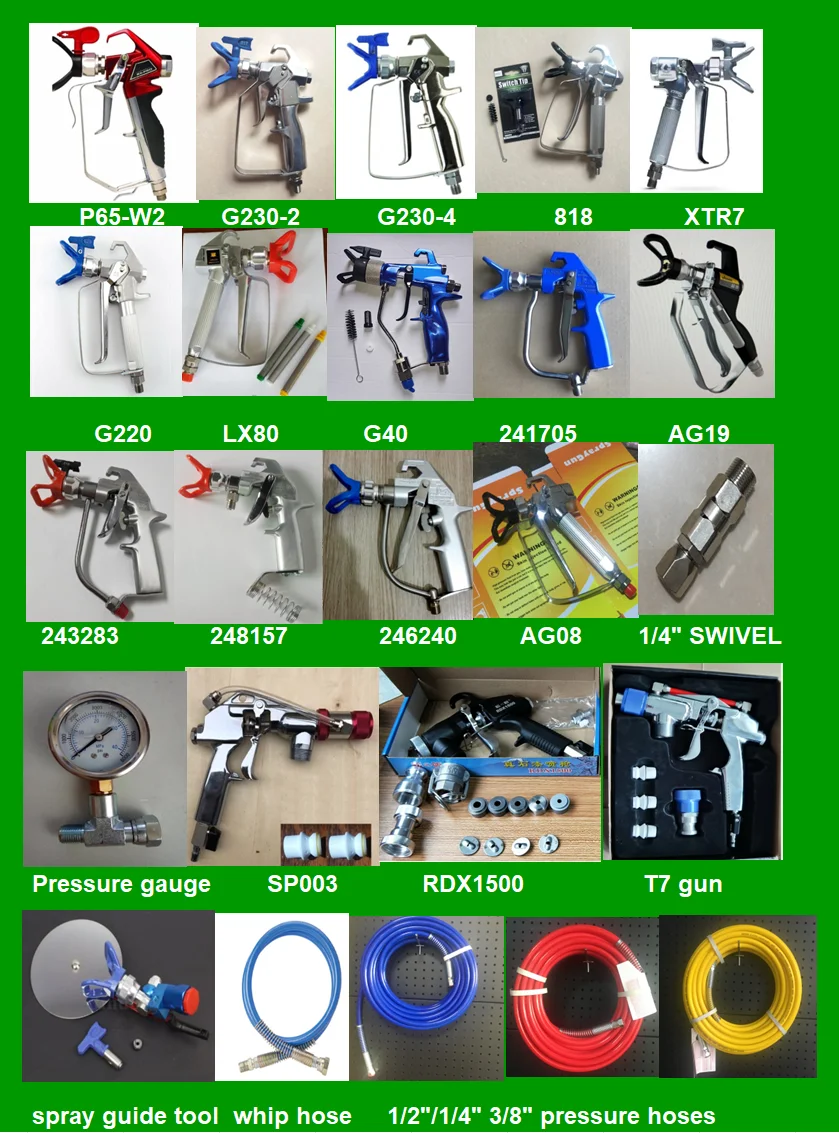 GR Airless paint sprayer spray gun XTR 7 7250psi 500bar
