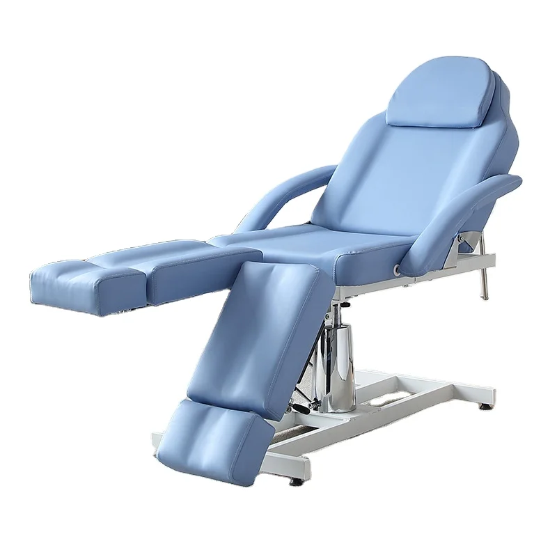 High quality beauty facial spa salon clinic medical furniture hydraulic lifting massage lash bed beauty chair with split legs