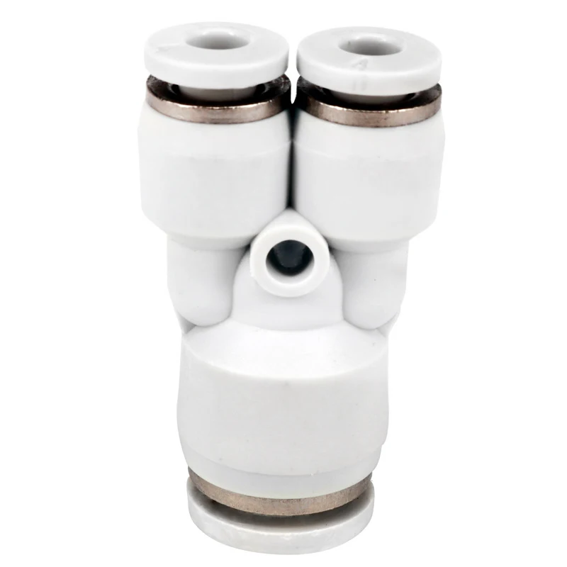 China Factory Supply Plastic Quick Connector Air Fittings Union Y Fitting Pneumatic