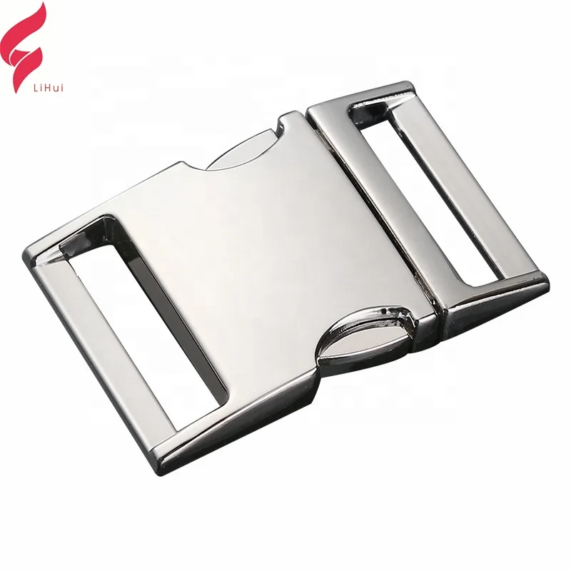 Lihui Custom Silver Men Belt Buckle Hardware 30mm Metal Buckle  Belt Adjustable Buckle For Dog Collar