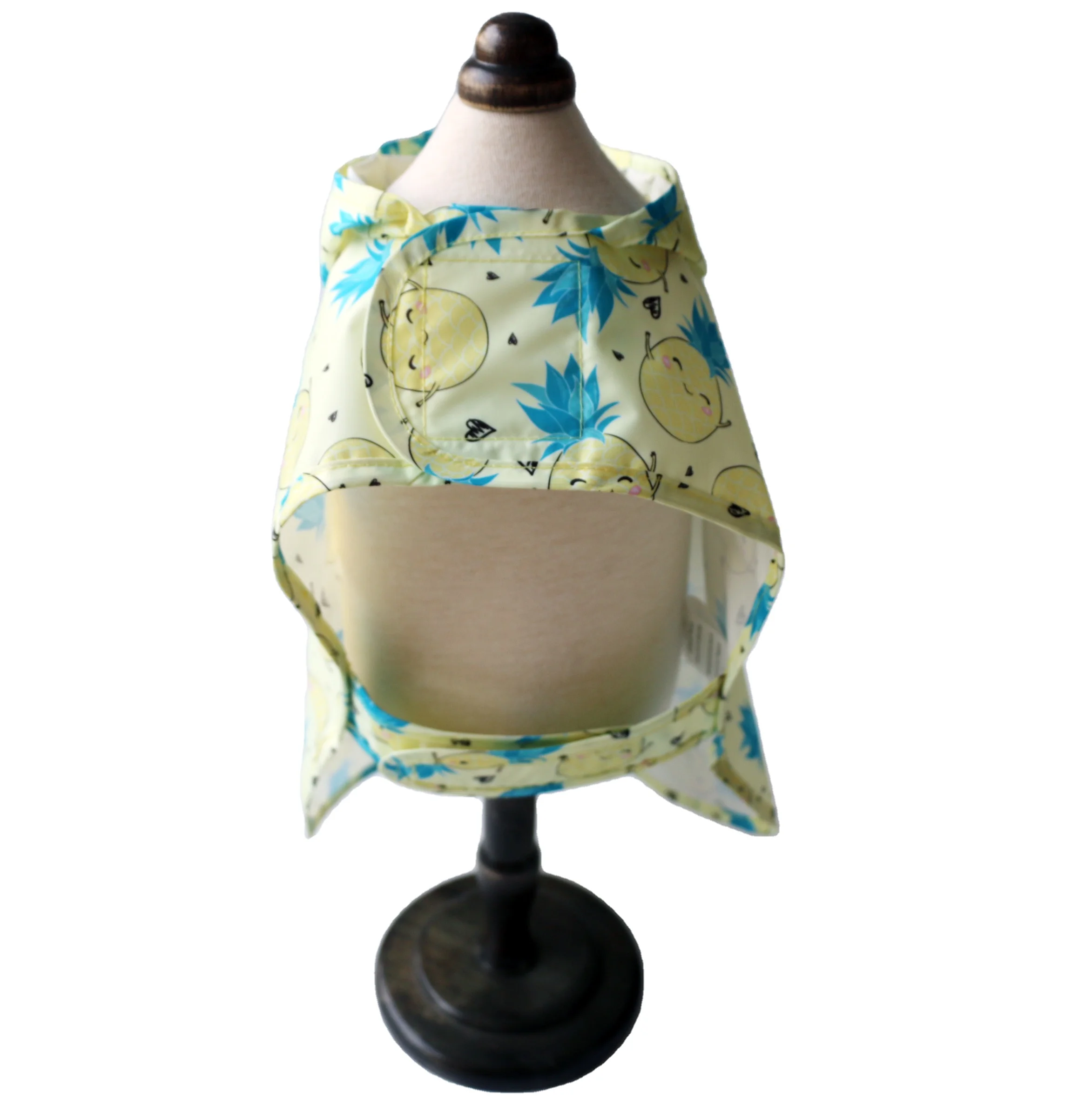 Popular Design Lovely Pineapple Pattern Lightness Portable Pet Rain Coat