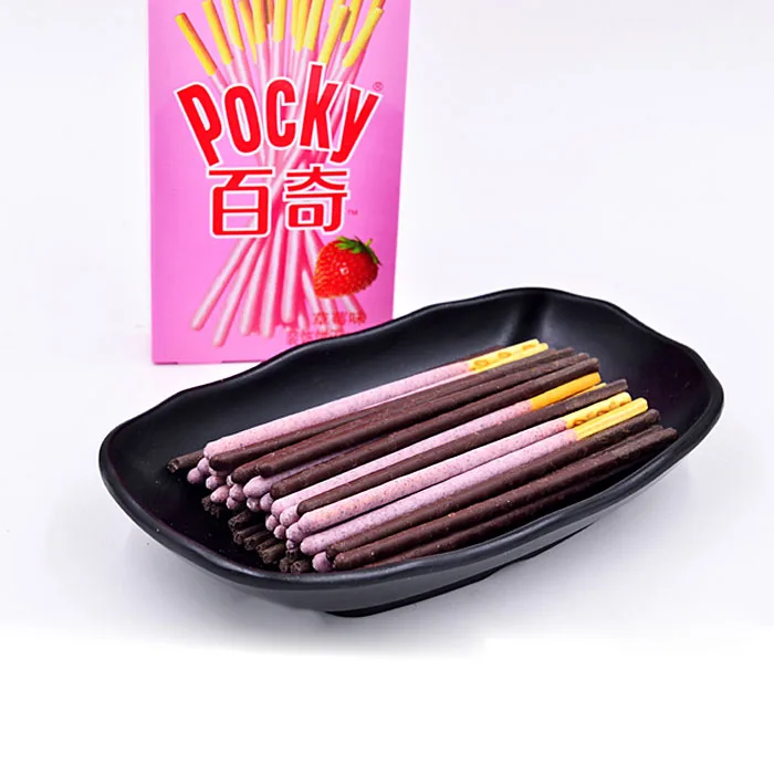 
Premium Biscuit Wholesale Pocky Chocolate Biscuit Stick 60g double Chocolate/Strawberry flavor from China 