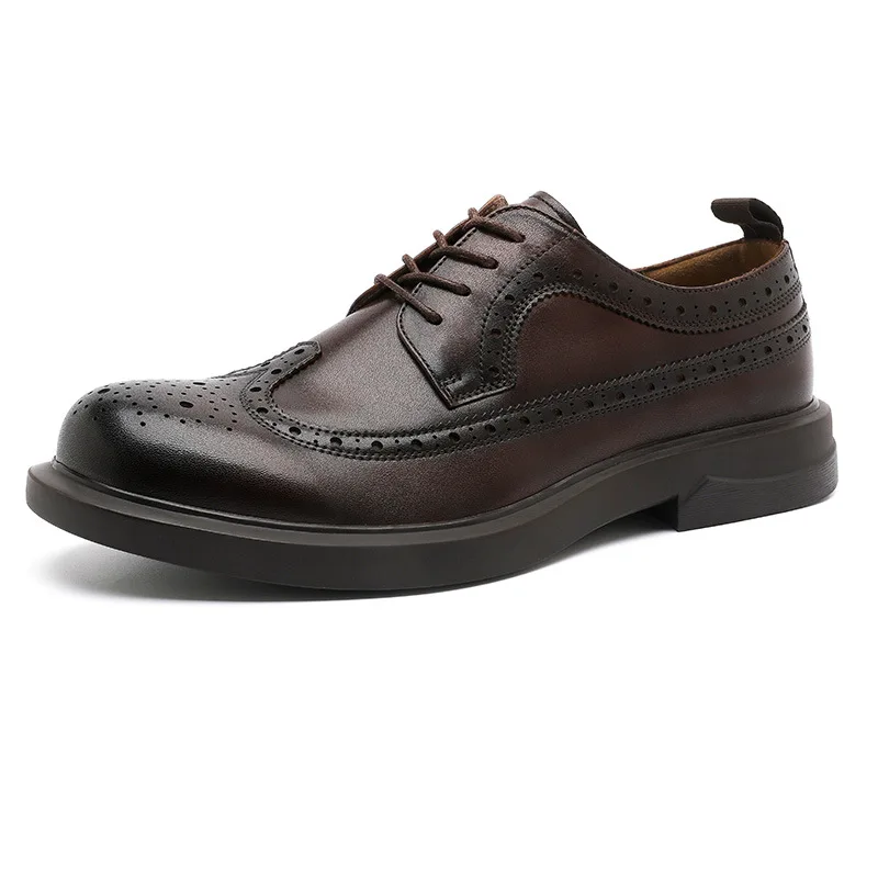 UP-4434r Wholesale Male Shoes 2023 Breathable Casual Genuine Leather Sneakers Walking Shoes Elegant Wedding Business Dress Shoes