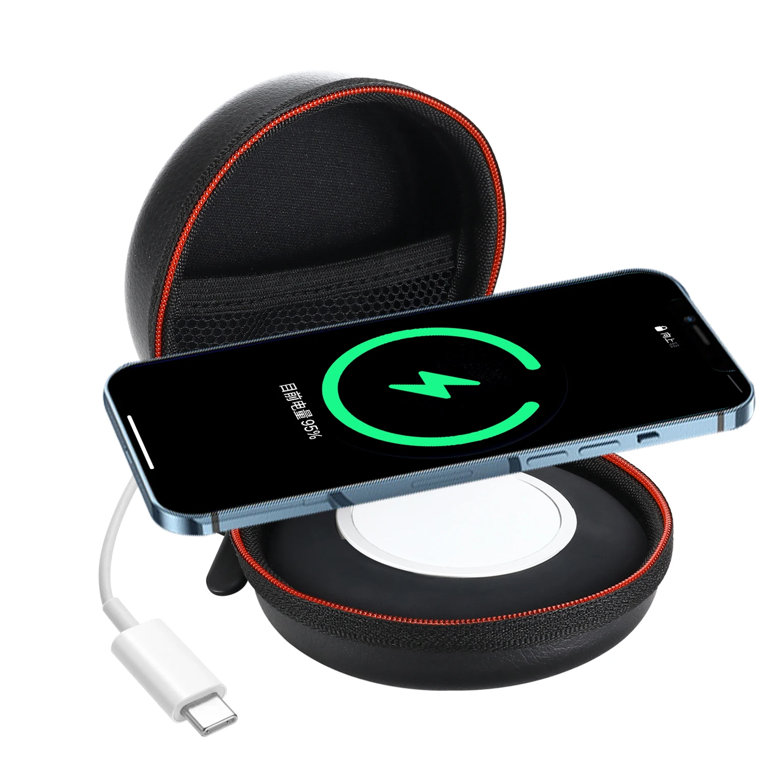 
Wireless Charger Storage Box 2021 Apple Magsafe magnet Charger Carrying Organizer Box for travel 