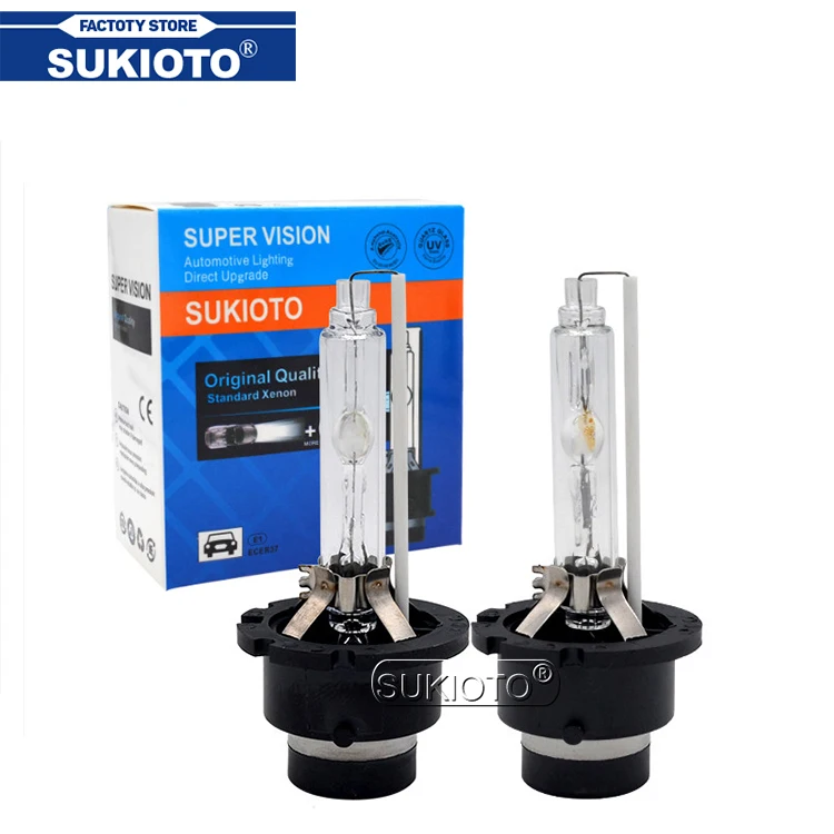 SUKIOTO 2 шт Оригинальные OEM 35W 55W ксеноновые лампы D2S D2R D4R D4S 6000K 4300K 5000K 8000K 10000K металлический коготь