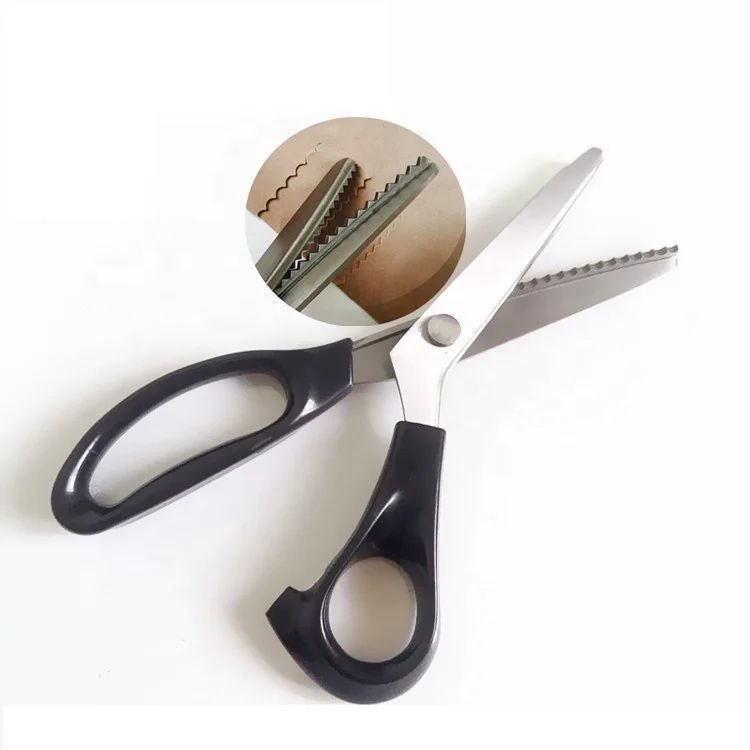 SHELIKE 3/5/7mm Triangle Pinking Fabric Shears Handheld Dressmaking Zig Zag Trimming Sewing Scissors