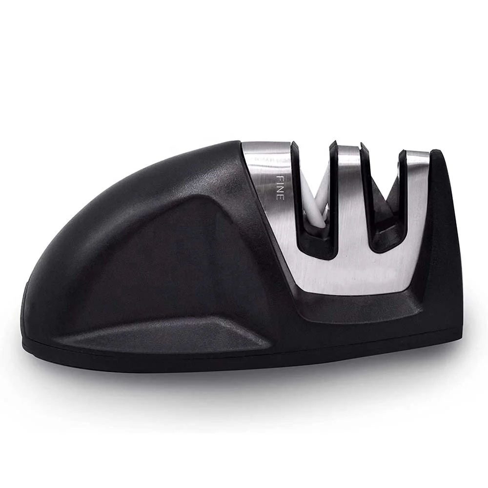 Профессиональная универсальная 2-ступенчатая ручная точилка для кухонных ножей