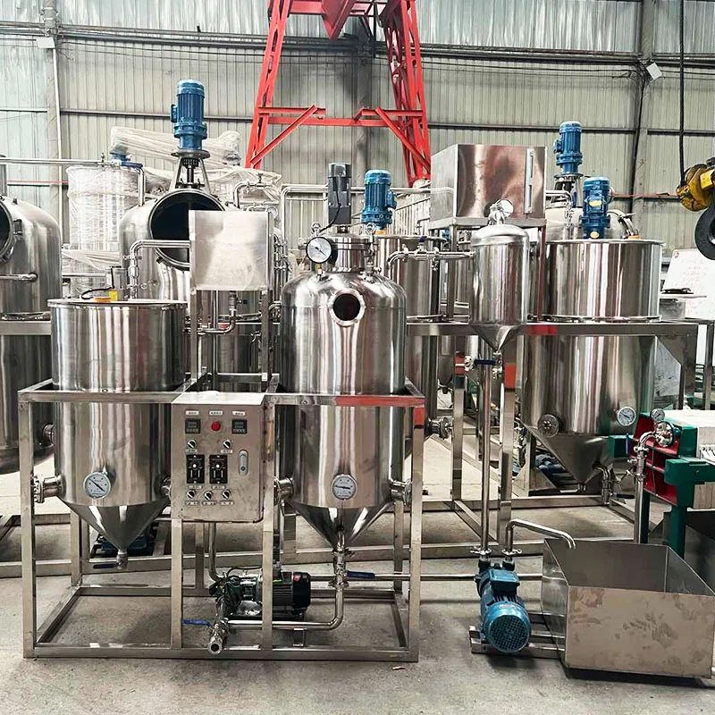 Crude oil soya bean oil  plant sunflower seeds oil refinery machine palm
