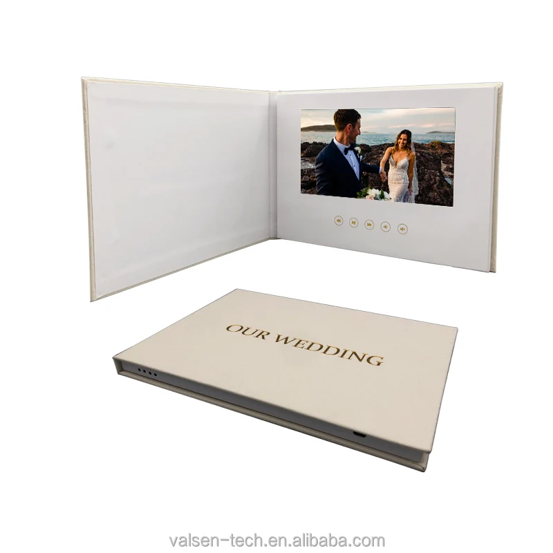 wedding photo album video mailer lcd screens presentation folder
