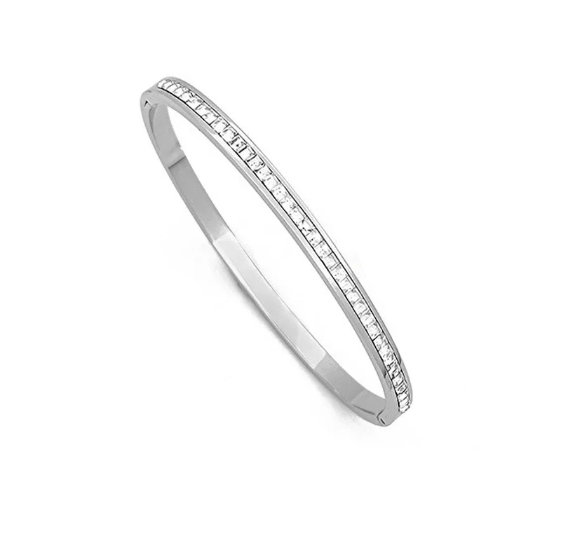 HOVANCI Tarnish Free Bracelet Jewelry Waterproof Bracelet Female Hypoallergenic Stainless Steel Zircon Bracelets For Women