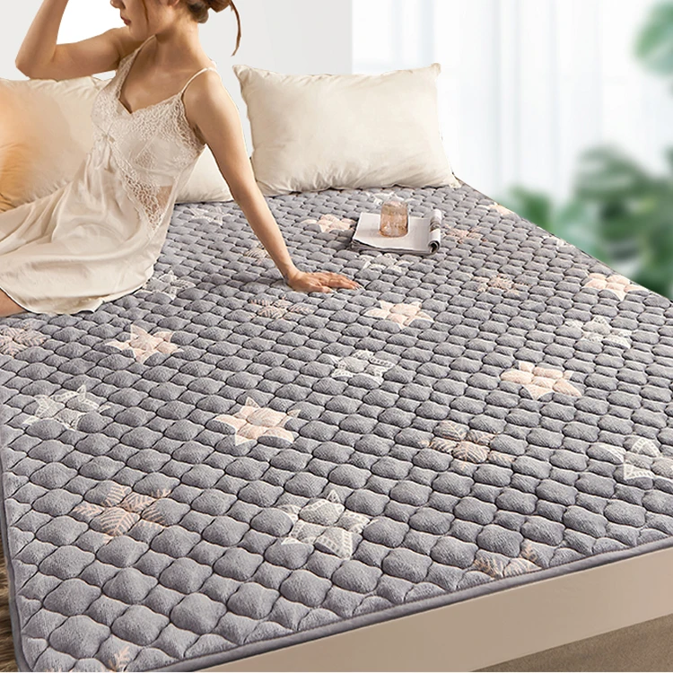 Нескользящий коралловый фланелевый матрас для кровати, домашний тонкий стильный коврик для кровати для двойного общежития, одного колледжа
