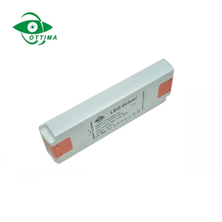 Ультратонкий источник питания с постоянным напряжением 24 в 12 В, гарантия 3 года, IP20 20 Вт 30 Вт 40 Вт 50 Вт 60 Вт, светодиодный источник питания с CE TUV