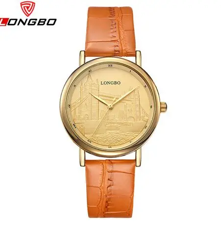 Free shipping Lovers Watch London bridge relievo dial leather strap waterproof business man Climbing sport watch