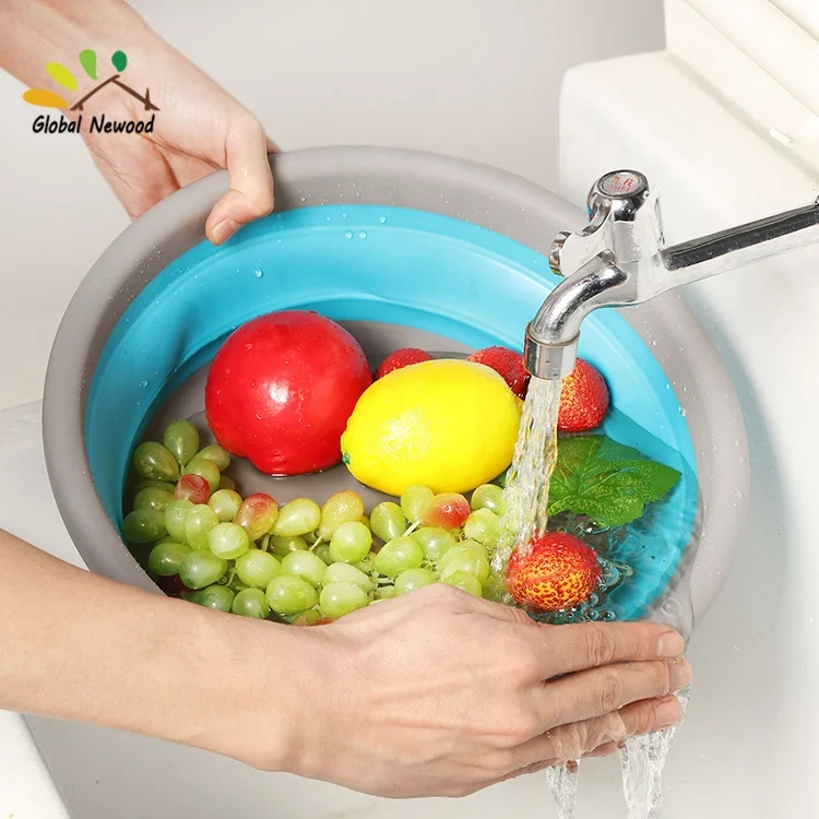 Wholesale  Portable Collapsible Silicone Wash Basin for Water Storage Outdoor Camping and Travel