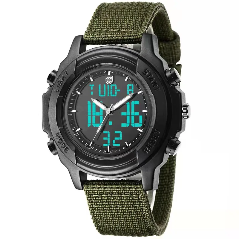 addiees-MY1818- 1  Luminous Multi-FunctionWatch Outdoor Mountaineering WhistleFlint Waterproof Digital Sports Watch For Men