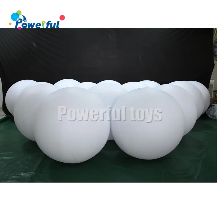 Commercial Water Beach Ball Concert Atmosphere Layout Props Led Glowing Throwing Luminous Inflatable Bouncy Toy Balls