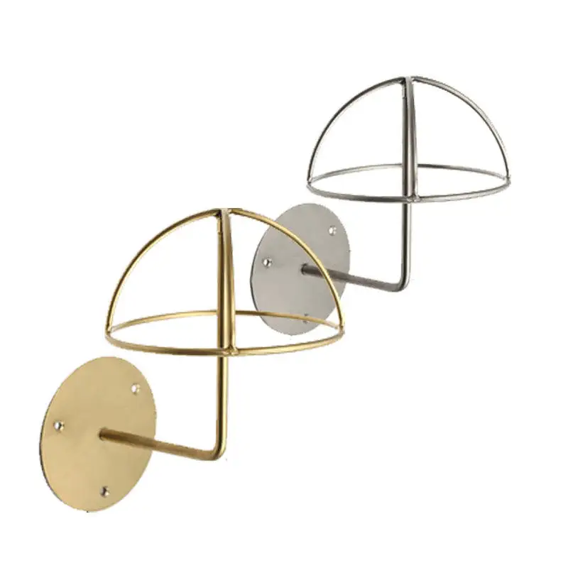 Line Design Adjustable Hat Display Rack Black Powder Coated Metal Stainless Steel Cap Holder Hat Display Stand