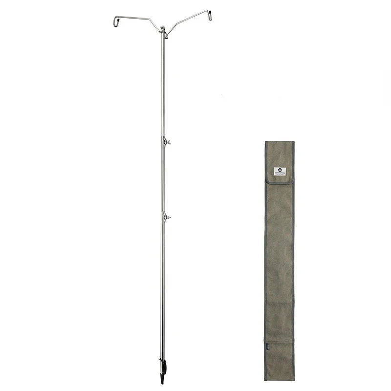 Outdoor Thickened Stainless Steel Disassembly Portable Camping Lamp Ground Socket Bracket Support for Outdoor Camping