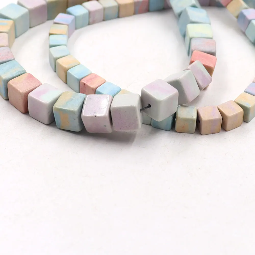 Wholesale Macaron Candy Color Natural Stone Anion Oxide Stone 4mm Round Bead Loose Beads DIY Accessories