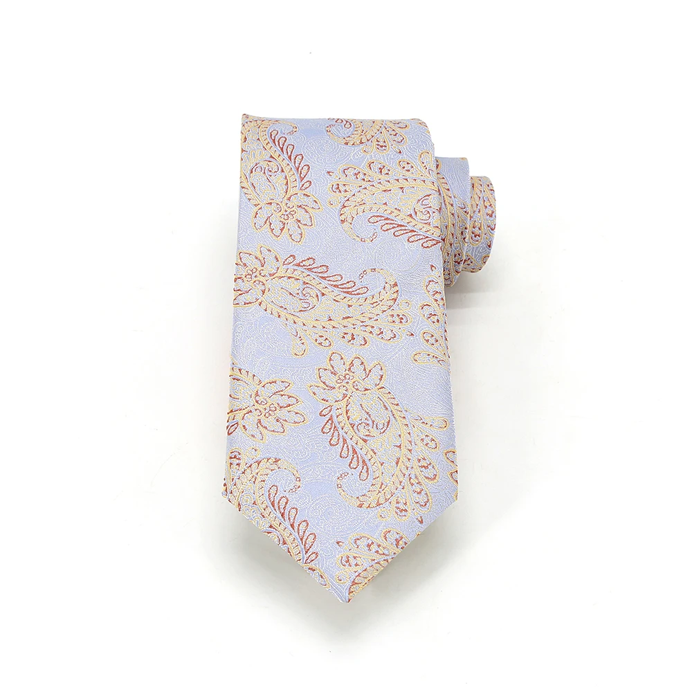 OEM Logo Cotton Linen Men Necktie Classic Plaid Jacquard Neck Ties