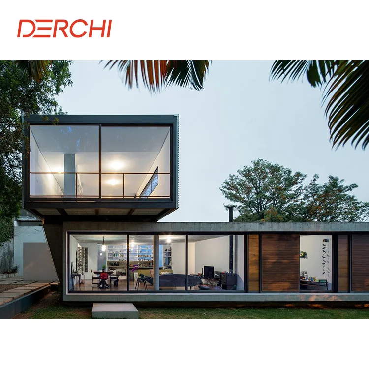 DERCHI Aluminum doors windows aluminium frame fixed insulated glass window