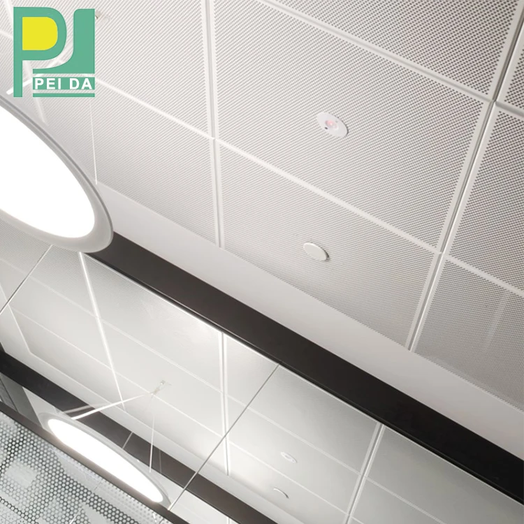 Fireproof Flat White Ceiling Metal Suspended Aluminum Manufacture