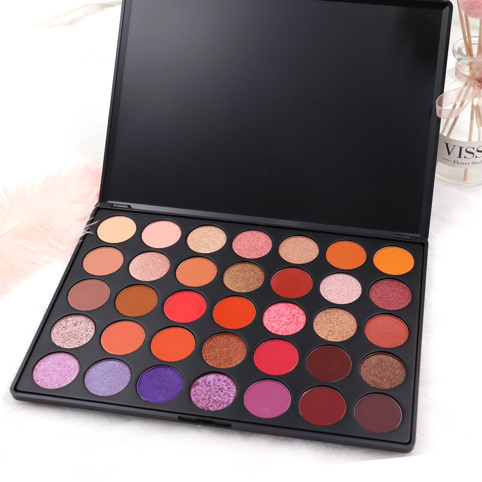 
35 Colors High Pigment Private Label Custom Makeup Eyeshadow Palette 