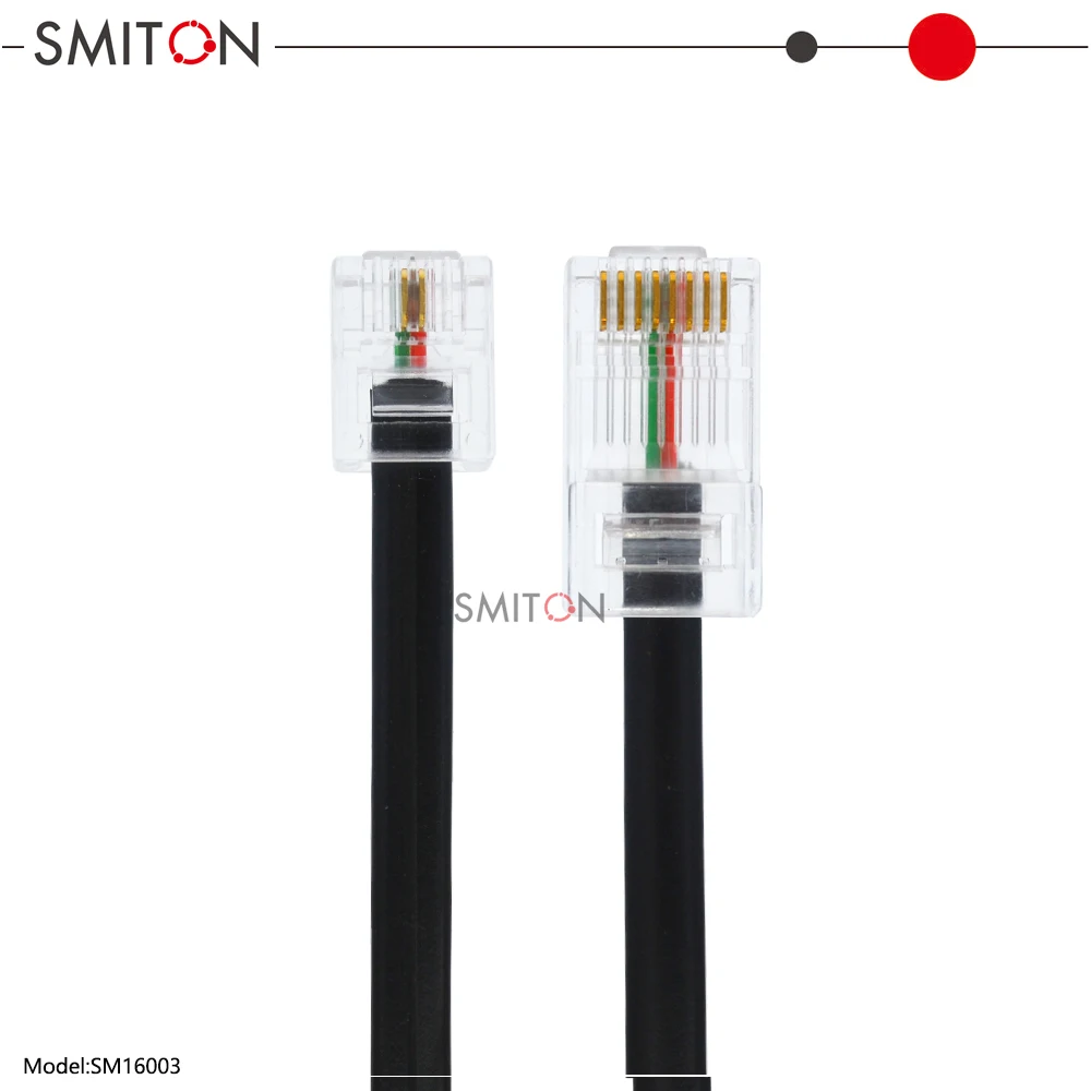 6P2C - 8P2C Modular Telephone Extension Cord