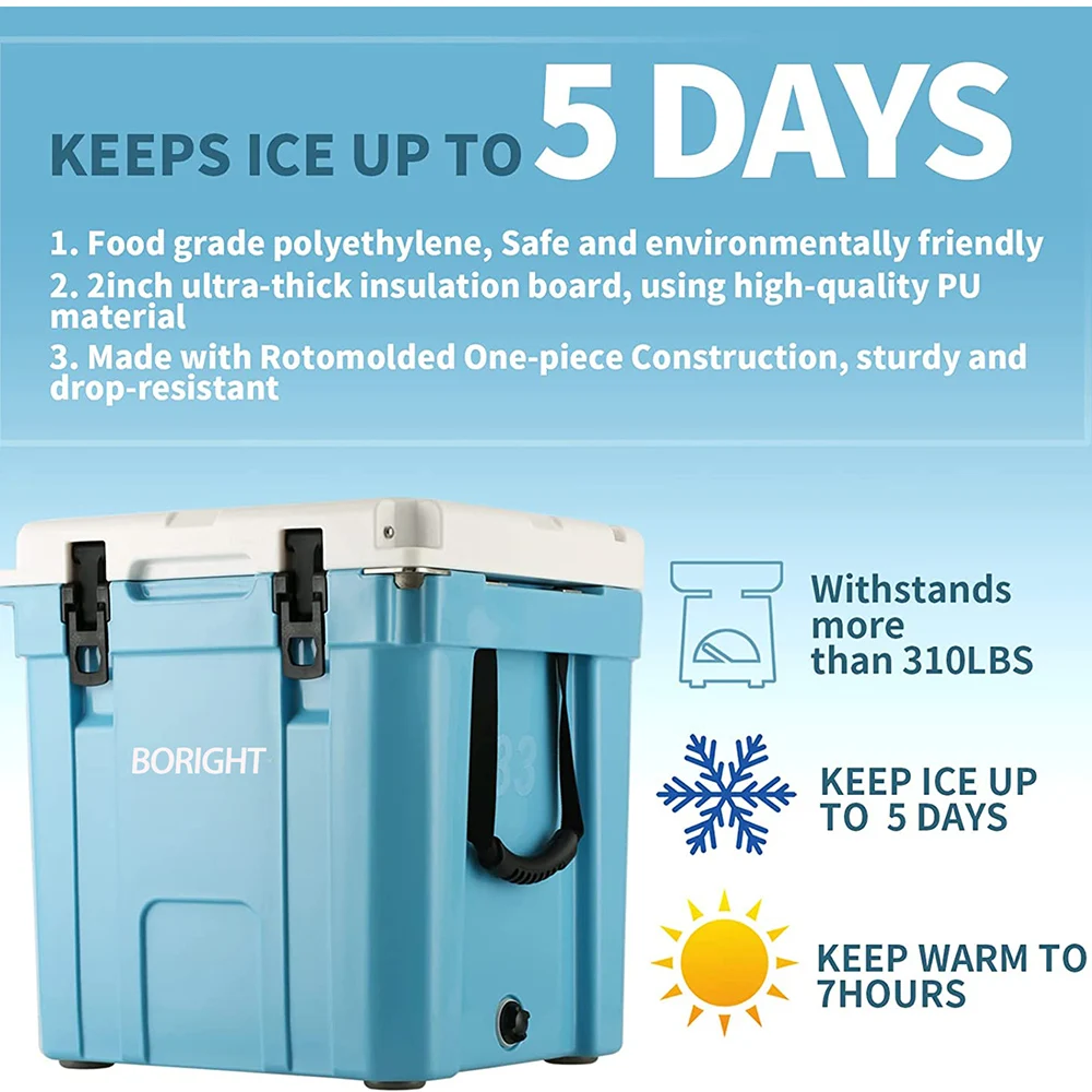 Factory wholesale 33 QT rotomolded  multifunction  cooler box r car thermostat