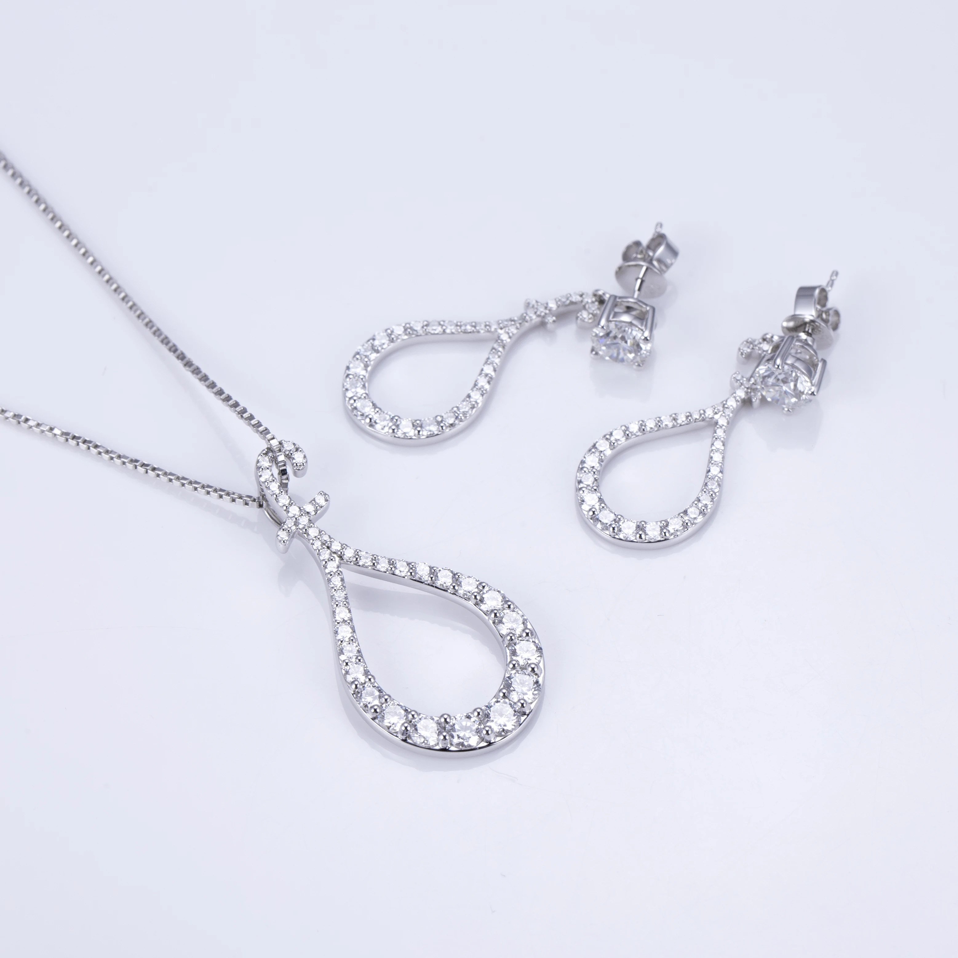 Fine jewelry earrings 2023 High Quality 14K White Gold lab Diamond Earrings for women