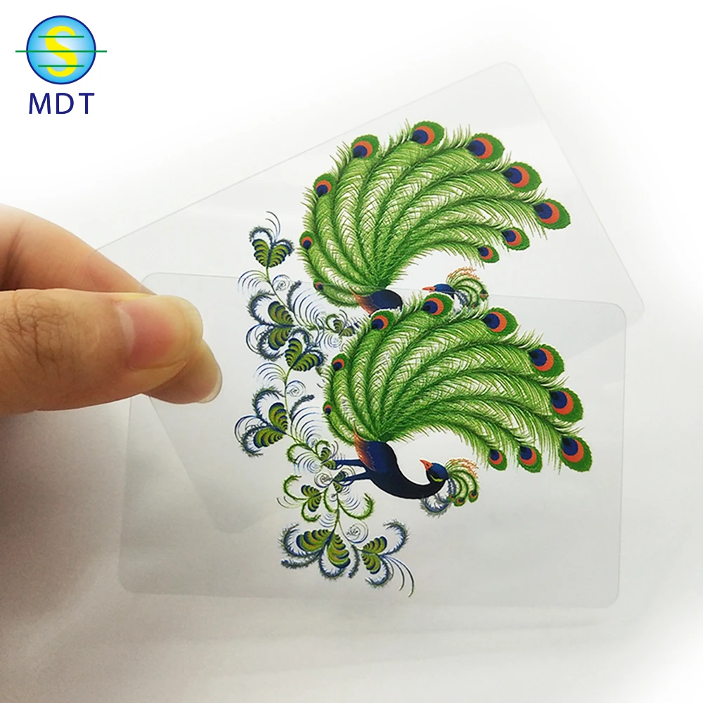 MDT Ja10 plastic transparent business card