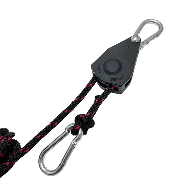 1/4 Inch Rope Ratchet  8 Feet Long Superduty Adjustable Rope Clip Tie Down 150-lb Capacity