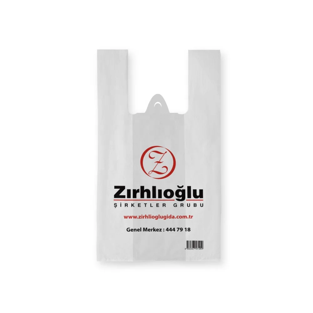Высококачественный одноразовый полиэтиленовый пакет для футболок HDPE продуктовой упаковки от